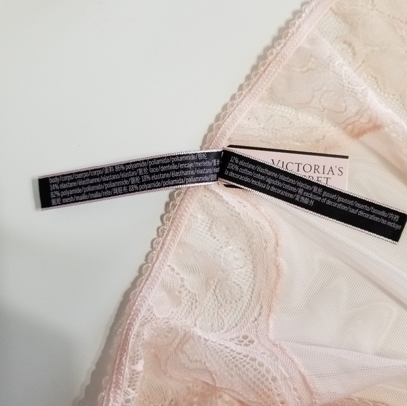 Victoria's Secret Body Supersoft Satiny Lace Waist Bikini Panty | Pink Cross Dye | Sizes M, XL, XXL - View #2
